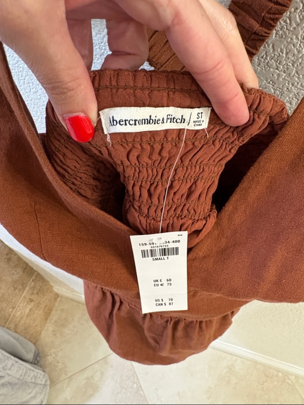 Rust Halter Mini Dress - Picture 5 of 6